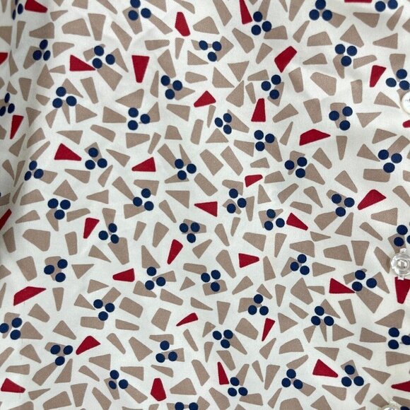 Sears Vintage 70s Perma-Prest Geometric Spread Collar Button Up Shirt - Picture 4 of 10